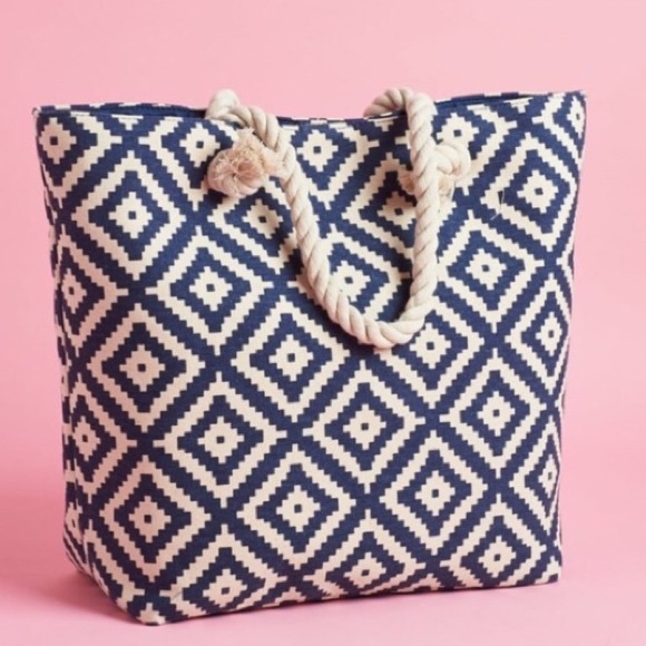 Summer & Rose Navy Diamond Tote - Picture 8 of 8